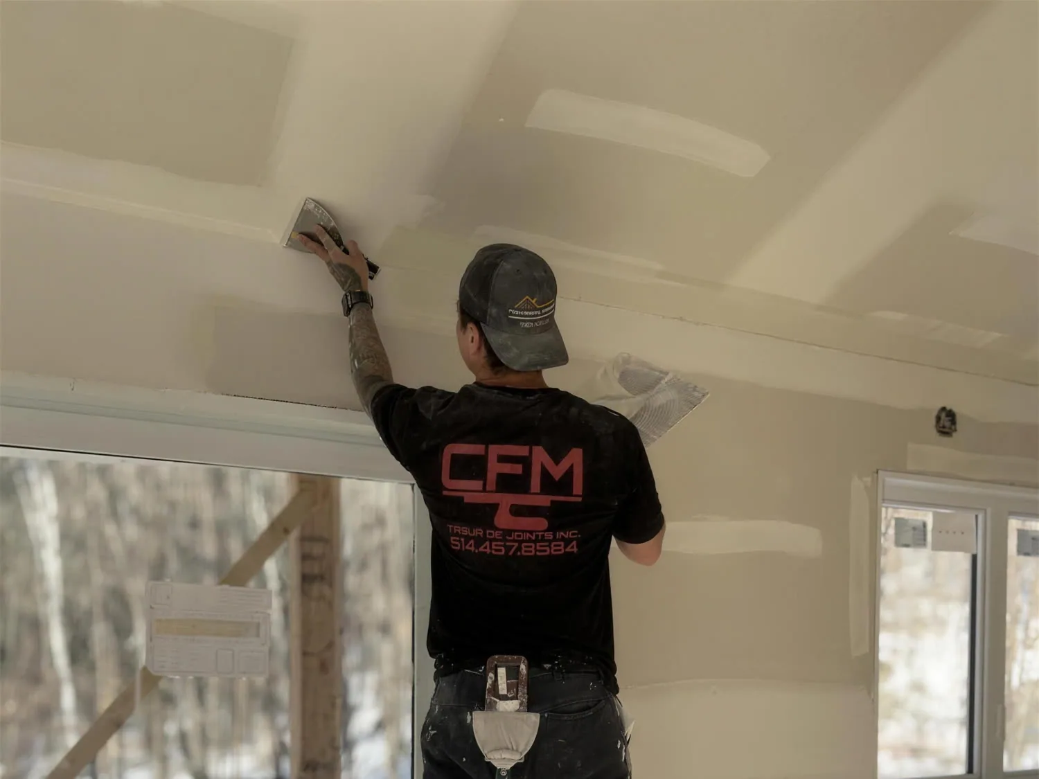 All the way to the ceiling