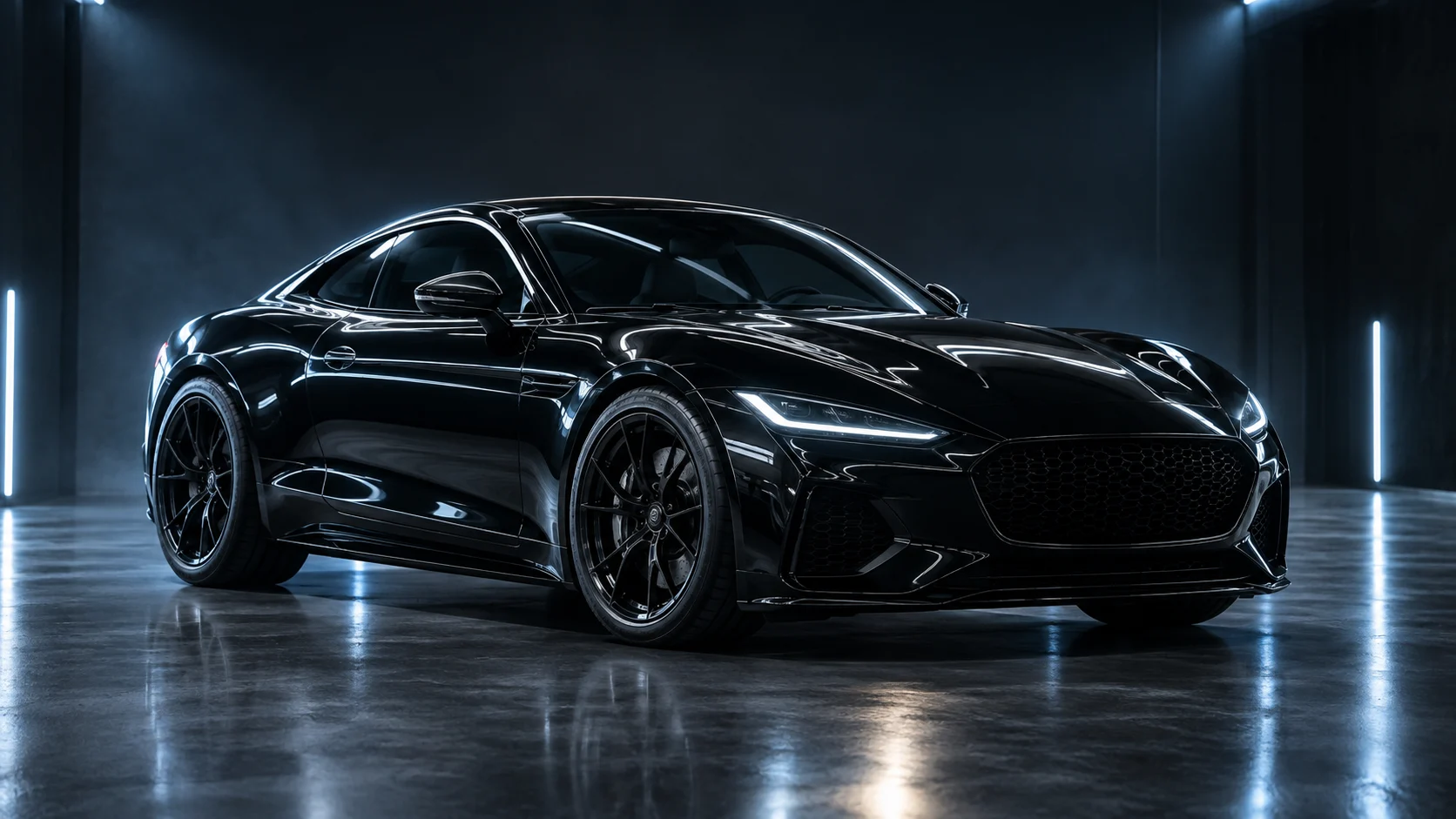 A freshly detailed sports car